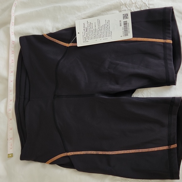 NWT LULULEMON X BARRY'S Black POWER THRU HIGH-RISE SHORT 6" Size 6 - Picture 5 of 7